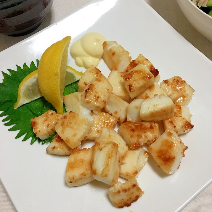 生レモンとマヨで食べます！シンプル塩だけイカ焼き♡